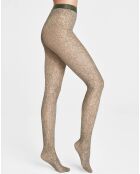 Collants résille Reese gris/kaki