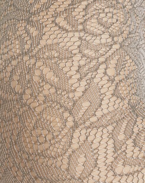 Collants résille Reese gris/kaki
