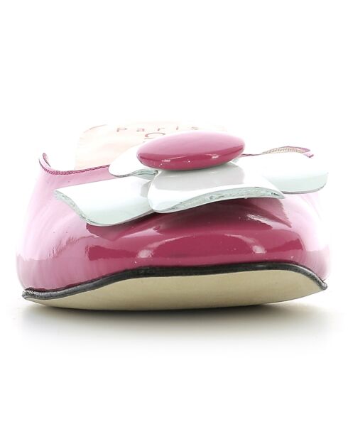 Pantoletten Tracy aus fuchsiafarbenem Leder