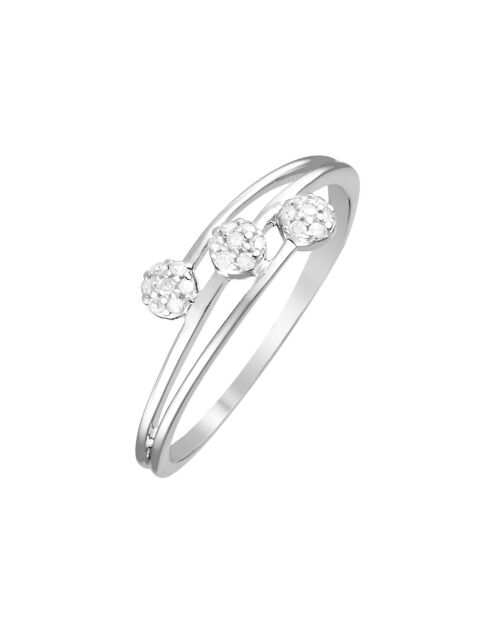 Bague Triade Diamants 0.08 ct or blanc