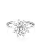 Bague Bouquet Diamant 0.11 ct or blanc