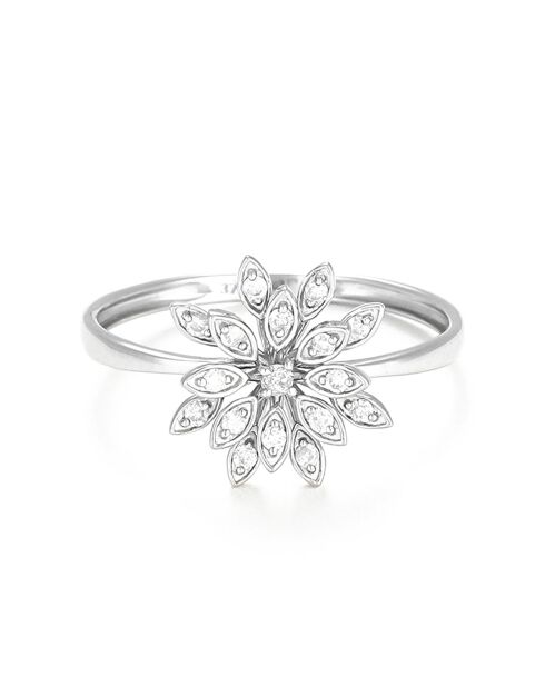 Bague Bouquet Diamant 0.11 ct or blanc