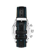 Montre Homme en Cuir  Quartz Monaco noire