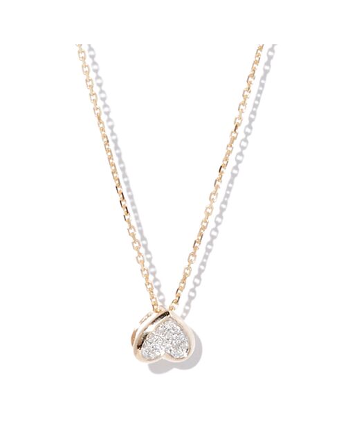 Pendentif Petit Coeur Diamant 0.05 ct or jaune