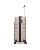 Valise Moyen Séjour 4 roues simples Renoso 65 cm beige