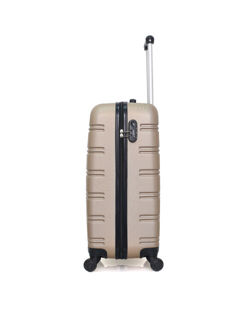 Valigia Renoso Medium Stay con 4 ruote singole 65 cm beige