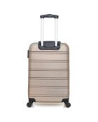 Valise Moyen Séjour 4 roues simples Renoso 65 cm beige