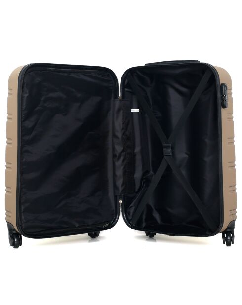 Valigia Renoso Medium Stay con 4 ruote singole 65 cm beige