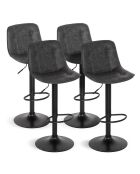 4 Tabourets brooklyn gris  - 33x44x87/108 cm