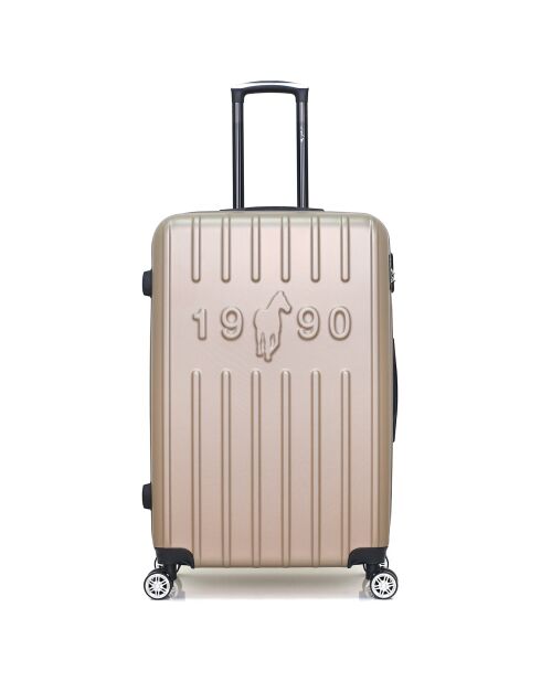 Valise Long Séjour 4 roues simples Archie 75 cm beige