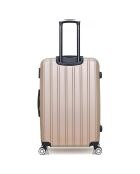 Valise Long Séjour 4 roues simples Archie 75 cm beige