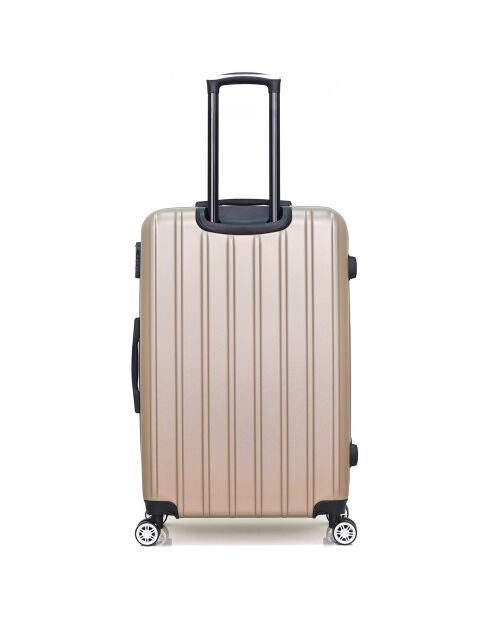 Valise Long Séjour 4 roues simples Archie 75 cm beige