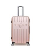3 Valises Valises 4 roues simples Archie 55/65/75 cm rose doré