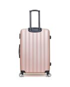 3 Valises Valises 4 roues simples Archie 55/65/75 cm rose doré