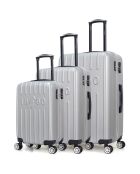 3 Valises Valises 4 roues simples Archie 55/65/75 cm grises