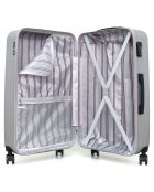 3 Valises Valises 4 roues simples Archie 55/65/75 cm grises