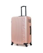 3 Valises 4 roues simples Liam 55/65/75 cm rose doré