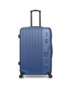 Valise Long Séjour 4 roues simples Liam 75 cm bleu marine