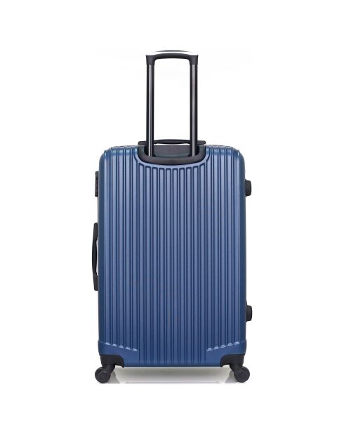 Valise Long Séjour 4 roues simples Liam 75 cm bleu marine