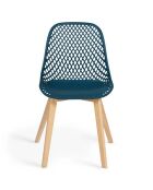 4 Chaises Maelle bleues - 54x56x86  cm