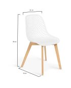 6 Chaises Maelle blanches - 54x56x86  cm