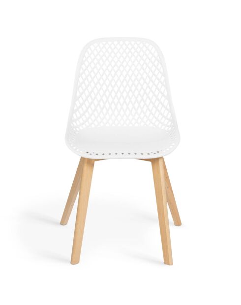 6 Chaises Maelle blanches - 54x56x86  cm