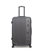 Valise Cabine 4 roues simples Liam 55 cm gris foncé