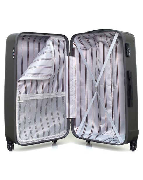 Valise Cabine 4 roues simples Liam 55 cm gris foncé