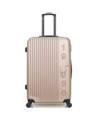 Valise Cabine 4 roues simples Liam 55 cm beige