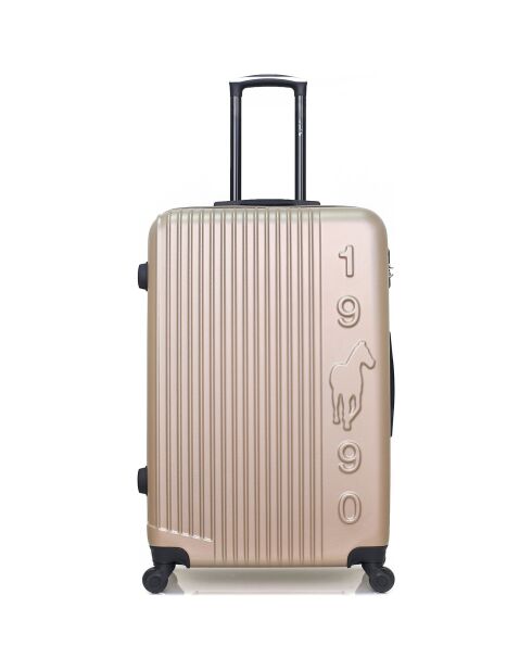 Valise Cabine 4 roues simples Liam 55 cm beige