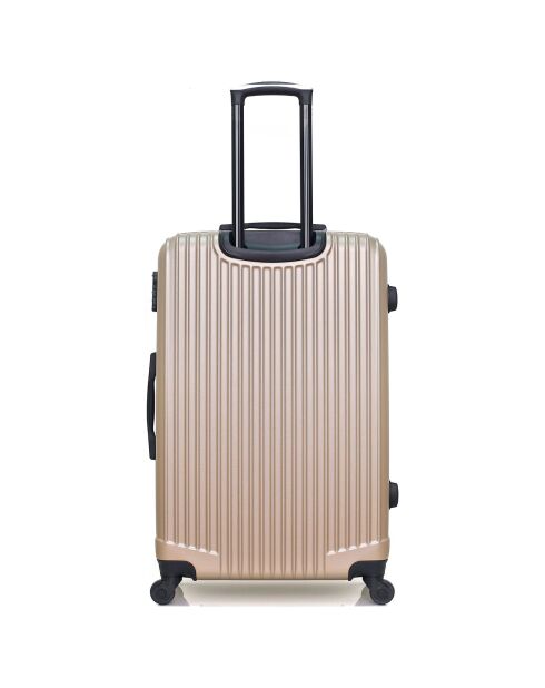 Valise Cabine 4 roues simples Liam 55 cm beige