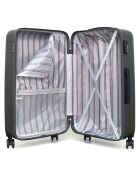 Valise Cabine 4 roues simples Archie 55 cm gris foncé