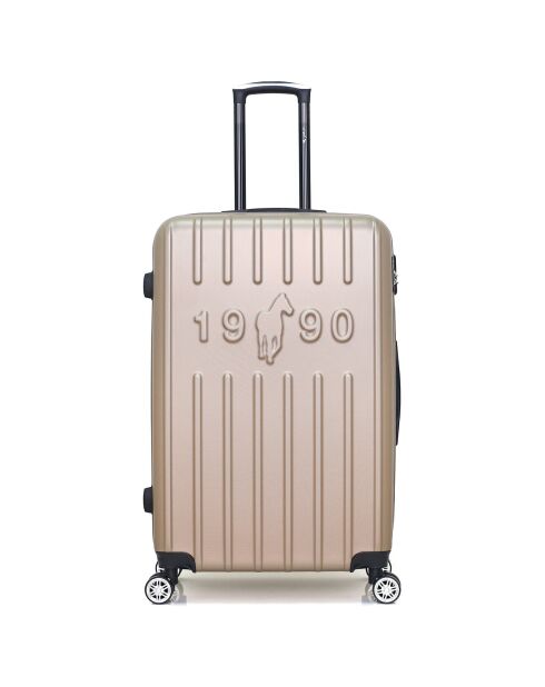 Valise Cabine 4 roues simples Archie 55 cm beige