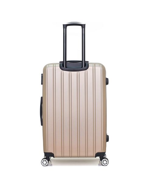 Valise Cabine 4 roues simples Archie 55 cm beige