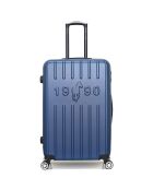 Valise Cabine 4 roues simples Archie 55 cm bleu marine