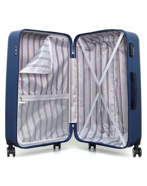 Valise Cabine 4 roues simples Archie 55 cm bleu marine