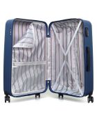 Valise Moyen Séjour 4 roues simples Archie 65 cm bleu marine
