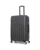 Valise Moyen Séjour 4 roues simples Archie 65 cm gris foncé