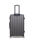 Valise Moyen Séjour 4 roues simples Archie 65 cm gris foncé