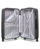 Valise Moyen Séjour 4 roues simples Archie 65 cm gris foncé