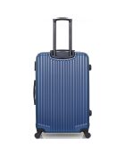 Valise Moyen Séjour 4 roues simples Liam 65 cm bleu marine