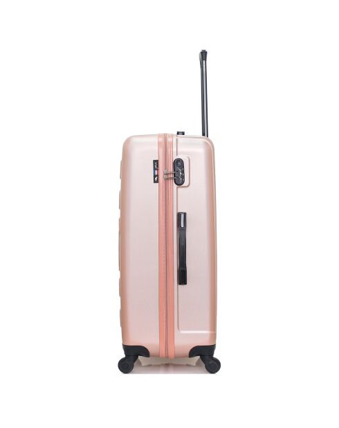 Liam Koffer met 4 enkele wielen, medium stay, 65 cm, roségoud