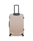 Valise Moyen Séjour 4 roues simples Liam 65 cm beige