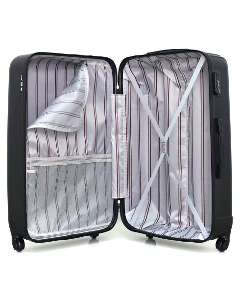 Valise Moyen Séjour 4 roues simples Liam 65 cm noire