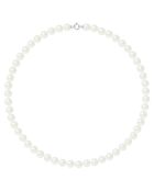 Witgouden ringketting Natuurlijke witte ronde zoetwaterparels