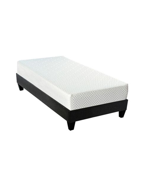 Ensemble matelas Absolu avec sommier en bois blanc - 90x200 cm