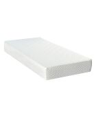 Ensemble matelas Absolu avec sommier en bois blanc - 90x200 cm