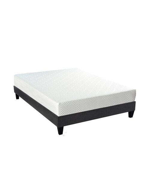 Ensemble matelas Absolu avec sommier en bois blanc - 160x200 cm