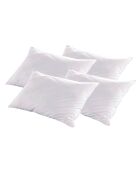 4 Oreillers Alaska à Fibres creuses polyester blancs - 50x70 cm