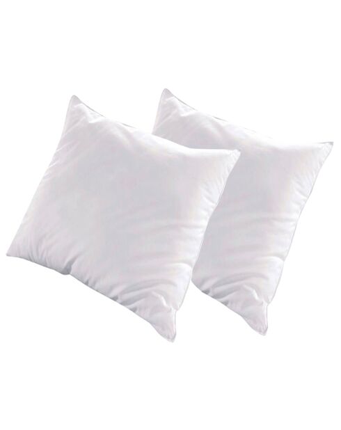 2 Oreillers Alaska à Fibres creuses polyester blancs - 65x65 cm